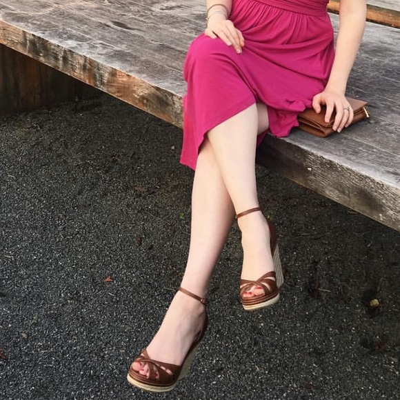 LK Bennett Brown Leather Espadrille Wedges - Picture 4 of 4